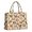 Boston Terrier and Rose Brown Pattern, variant on Cavalier King Charles Spaniel and Floral Tote Bag, Shopping Handbag with Interior Pockets & Top Handle, Smooth Zipper Gifts for Women Men,15.7 X 5.1 X 13 Inches