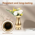 thumbnail image 5 of RENACLIPY Golden Metal Flower Vase Stainless Steel Decorative Vase for Home, Living Room, Office Décor, 5 of 8