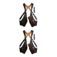 thumbnail image 1 of Eigraketly Y PU hizo varios hombres bolso ajustable pecho resistente al desgarro con arnés de hombro bolso de hombro teléfono marrón oscuro Marron oscuro 2Conjunto, 1 of 1