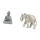 thumbnail image 5 of Estatua de mono, figura de tallada a mano, escultura de Buda en miniatura, adorno de meditación con arenisca o madera, adecuada para escritor, 5 of 8