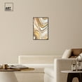 thumbnail image 3 of Golden Lines Mineral, Agate & Geode Wall Art Canvas Wall Art by Art Remedy, Black Floater Frame, 21" x 31", 3 of 7