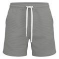thumbnail image 4 of Migroa Mens Casual Shorts Outdoor Beach Shorts Elastic Waist Drawstring Athletic Workout Gym Jogger Shorts for Running Vacation with Pockets Light Ashy L, 4 of 5