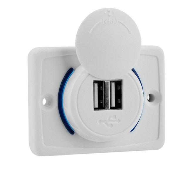 Cargador USB modificado para coche 3.1A con cargador de teléfono con puerto USB dual LED