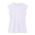 thumbnail image 3 of BRGZLK Women's Round Neck Short Sleeved T-Shirt Summer Top Basic Shirts Business Solid Color Casual Tank Loose Fit 2026 Fashion, 3 of 7
