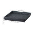 thumbnail image 2 of 7.8 Inch Square Ceramic Plant Saucer Drip Tray, Plant Drainage Tray for Indoors Outdoors, 2 of 4