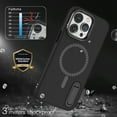 thumbnail image 6 of Dteck For iPhone 14 Pro Max,Slim Shockproof Magnetic MagSafe Kickstand Camera Lens Protector TPU Case Cover,Black, 6 of 10