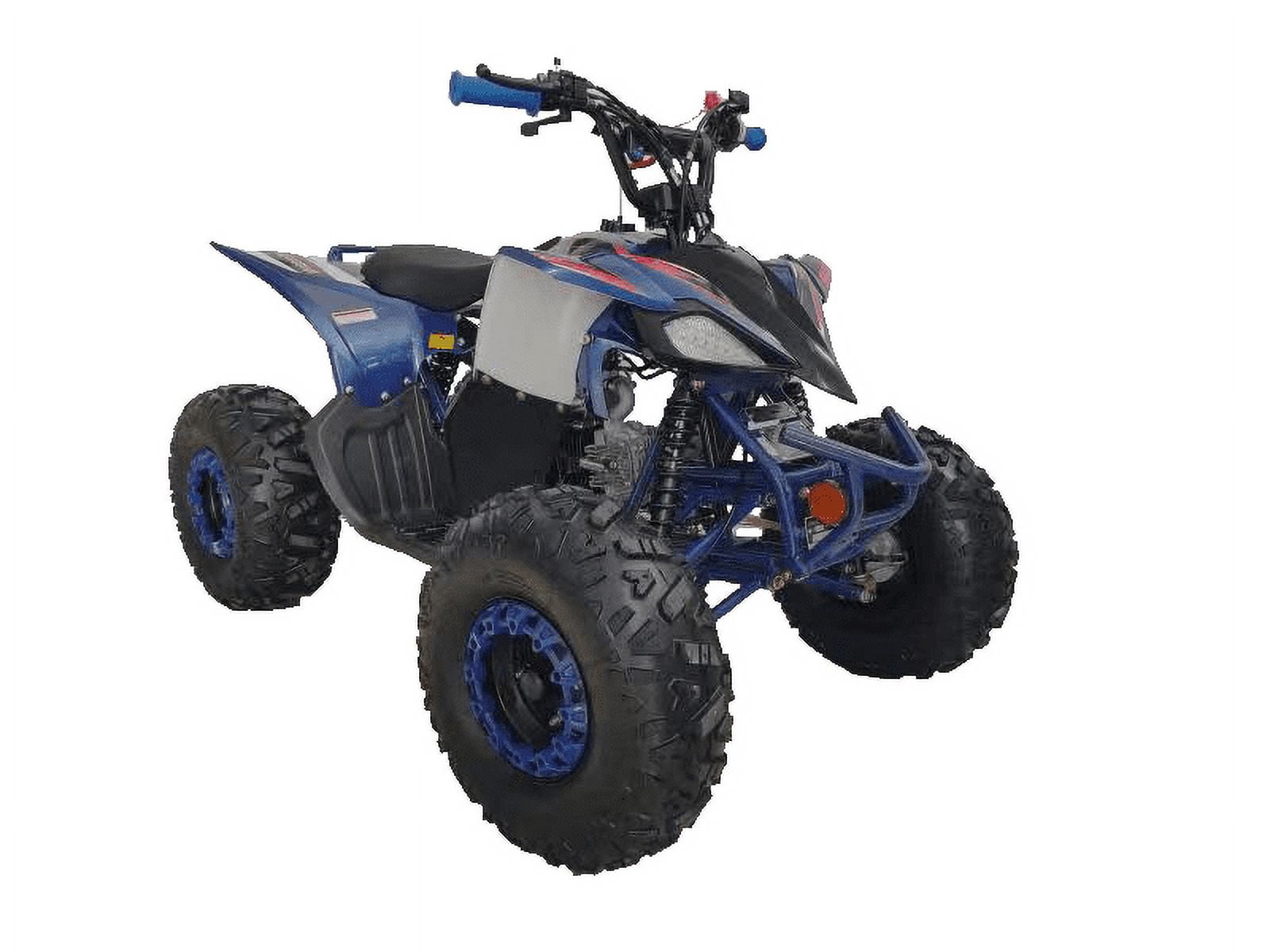 Supermach Upgraded 125cc ATV for Kids Youth ATV by  Cheetah ATV 125  gas 4 wheeler with Reverse and BIG Tires -  Red color