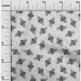 thumbnail image 2 of oneOone Viscose Chiffon Light Gray Fabric Floral & Bee Dress Material Fabric Print Fabric By The Yard 42 Inch Wide, 2 of 6