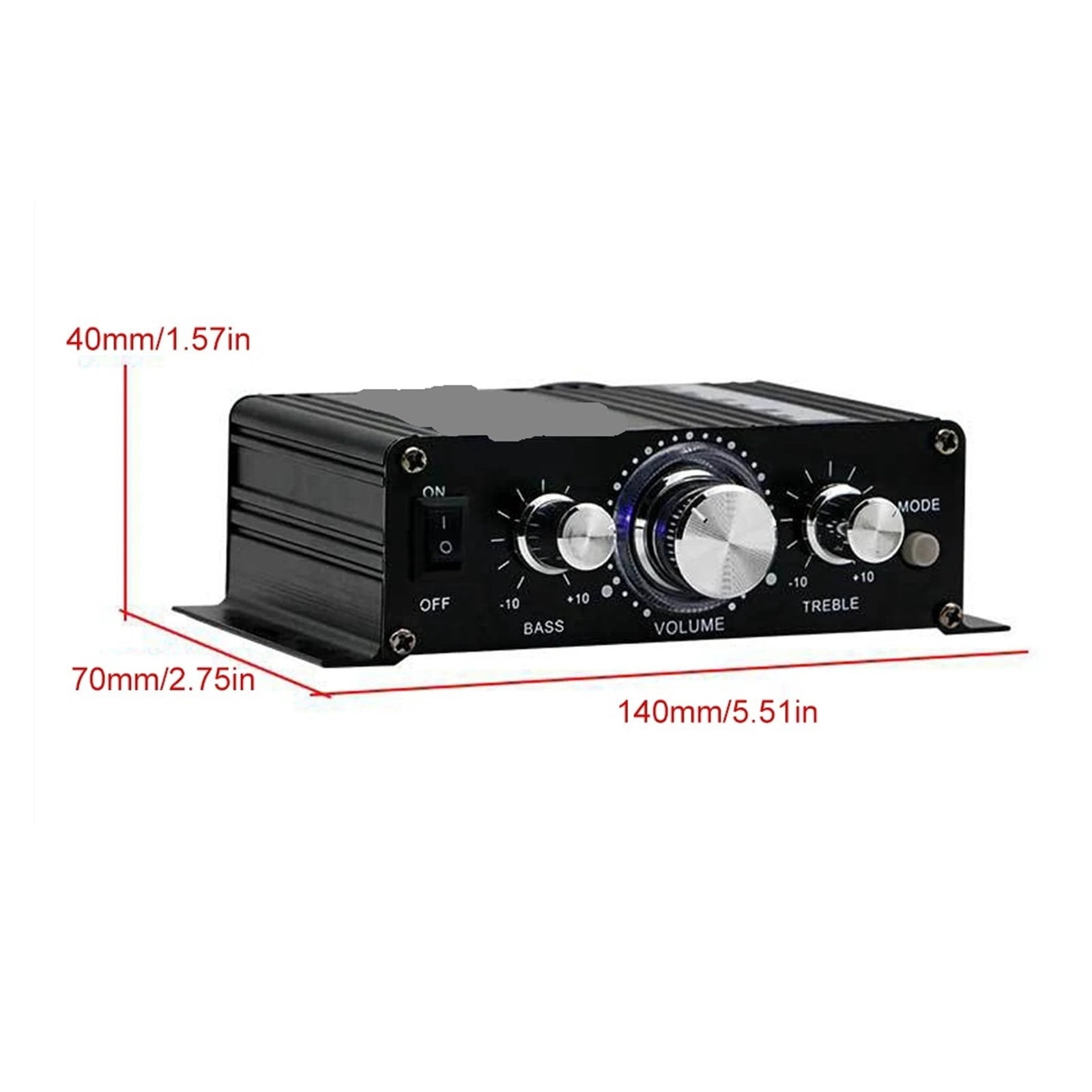 12V Bluetooth Amplifier 2.0 Channel Output HIFI Mini Amp High Bass Sound Amp