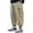 Khaki Double back pockets, variant on LYMAYTER Toddler Casual Cargo Pants Boys Solid Color Comfort Elastic Waist Pants with Pockets Soft Daily Wear 4-13Y