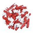 thumbnail image 1 of Pinzas para ropa HAHIYO, minicopo de nieve de madera, rojo, 50 unidades, 3,5 cm, 1 of 6