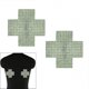 thumbnail image 2 of Women's Sparkling Crystal Pasties Breast Petals Crosses Shape Alloy Body Chain Raves Party Nipple Covers Body Jewelry, 2 of 3
