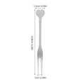 thumbnail image 2 of Soimiss Fruits Fork Stainless Steel Fruit Fork Silver 10Pcs for Fine Dining Experience, 2 of 8
