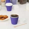 thumbnail image 6 of Restpresso 8 oz Royal Purple Paper Coffee Cup - Ripple Wall - 3 1/2" x 3 1/2" x 3 1/4" - 25 count box, 6 of 9
