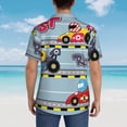 thumbnail image 6 of Motor Racing Men's 3d Print Casual Button Down Shirts, Novelty Hawaiian Short Sleeves 3xl, 6 of 9