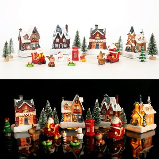Walmart Light-Up Christmas Village Houses Figurines with USB