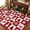 Red and White, variant on BLEUM CADE Christmas 5'x7' Area Rugs for Living Room, Washable Rugs for Bedroom Dinning Room,Red Checkered Rug Ultra Soft Non Slip Durable Large Carpet Home Decor