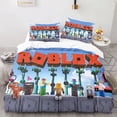 thumbnail image 4 of Roblox-Juego de cama con funda de poliéster, textil para el hogar con estampado colorido, regalos para niños, sábanas para dormitorio de estudiantes, funda de edredón, 4 of 4