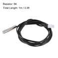 thumbnail image 2 of 5pcs 5K Temperature Sensor Probe Stainless Steel NTC Thermal Sensor Probe 3.3ft Digital Thermometer Extension Cable, 2 of 4