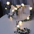 thumbnail image 3 of TechWave String Lights Battery Operated Indoor With LED Light White Roses With Warm Light Long Icicle Lights Indoor Bright Rope Lights Indoor Mini String Lights 10 Ft Christmas Lights Battery Operated, 3 of 9