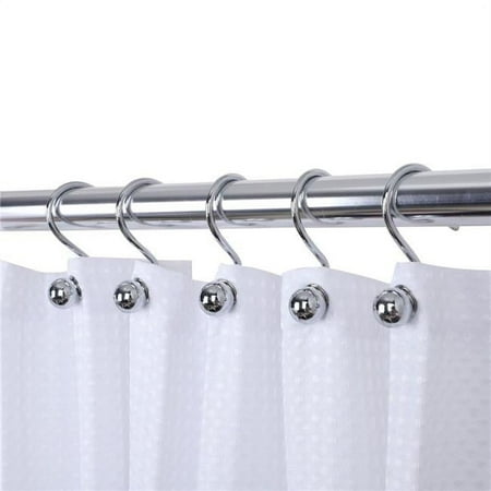 Utopia Alley Shower Hooks - Shower Curtain Rings for Bathroom - Rust Proof Shower Curtain Hooks for Shower Curtain or Liner - Set of 12 Polished Chrome