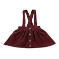 thumbnail image 1 of Bébé bébé Filles Sangle Velours Côtelé Ensemble Robe Robe Vêtements Bouton Solide Mini Robes, 1 of 6