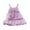 Purple, variant on Fesfesfes Toddler Kids Baby Girls Fashion Cute Solid Color Breathable Bow Suspenders Princess Dress Spring