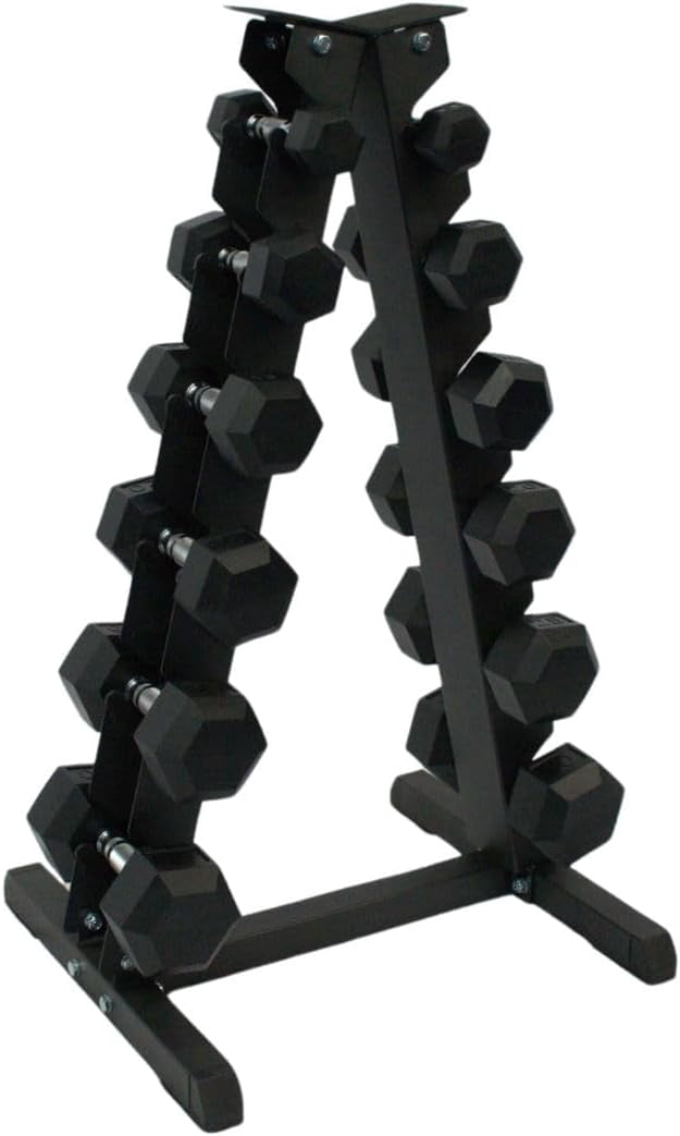 Gronk Fitness A-Frame Dumbbell Rack | 6-Tier Vertical A-Frame Weight Rack | Holds 12 Dumbbells