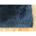 thumbnail image 2 of Soho Luxurious Faux Sheepskin Black Shag Area Rug or Runner, 2 of 5