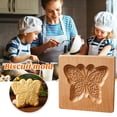 thumbnail image 3 of CSChome Moule à Biscuits en Bois Ensemble de Moules à Biscuits 3D Outils de Cuisson de Qualité Alimentaire, 3 of 7