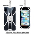 thumbnail image 2 of Funda de silicona Maynos con cordón para teléfono móvil y correa de cuello desmontable para smartphone universal, color blanco, 2 of 8