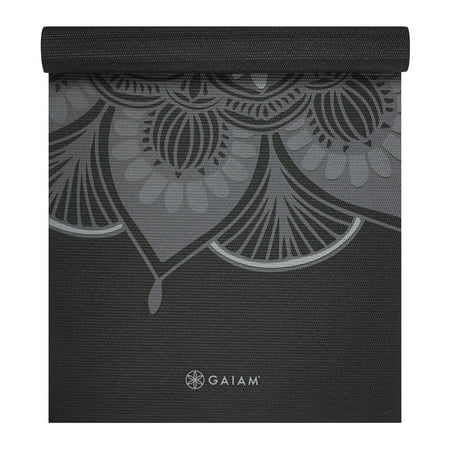Gaiam 4mm Yoga Mat, Non Slip Fitness Mat for All Types of Yoga, Pilates & Floor Workouts