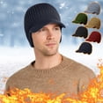 thumbnail image 4 of Odeerbi Winter Beanie for Men Women Knitted Beanie Cap Thickened Wool Hat Elastic Warm Ears Protection Hat Olive Green, 4 of 4