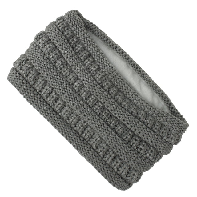 Xingzhi Grand Bandeau Tricoté pour Femmes Accessoire Polyvalent et à la Mode Multifonctionnel Léger Gris Clair 1Ensemble