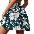 thumbnail image 4 of Levmjia Women Summer Floral Print A Line Skirt High Waist Beach Casual Dressy Elastic Waistband Midi Skirt Polyester Comfortable Vacation Outfit, 4 of 6