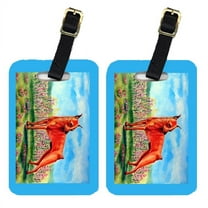 Pair of 2 Min Pin Luggage Tags