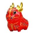 thumbnail image 4 of Figurines de Dragon en Porcelaine Année Chinoise Bocal à Biscuits pour Décoration Intérieure Rouge, 4 of 9