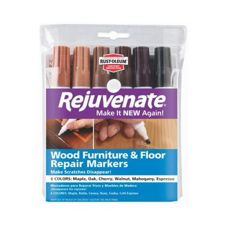 For Life Products RJ6WM Wood Furniture & Floor Repair Markers, 6 Assorted
