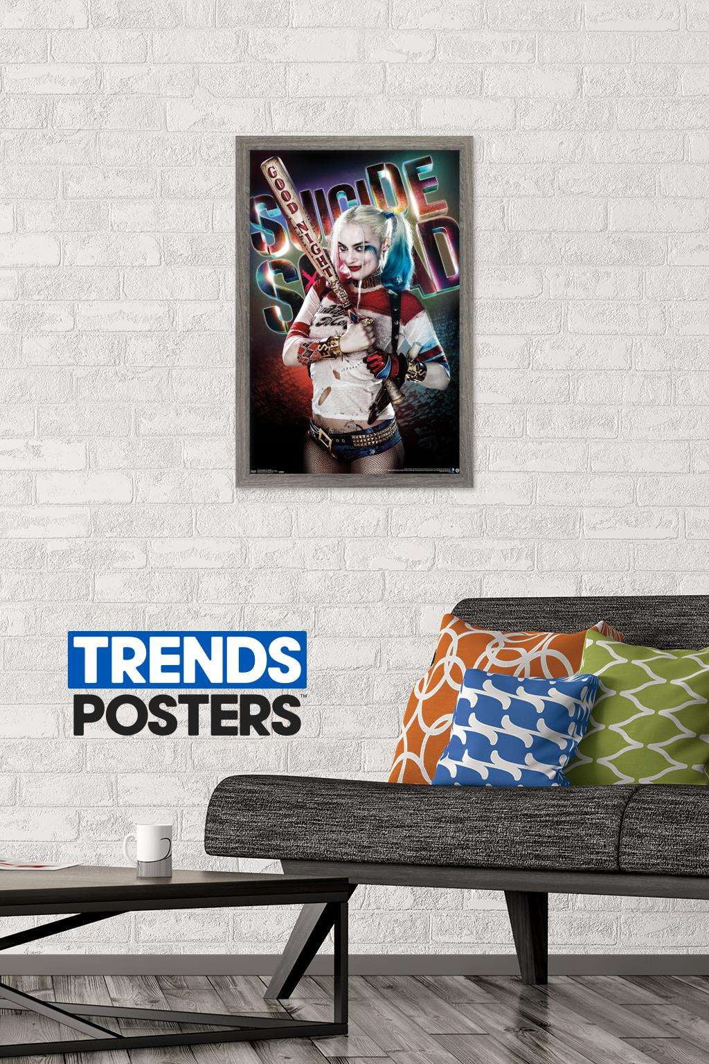 DC Comics Movie - Suicide Squad - Good Night Wall Poster, 14.725" x 22.375", Framed