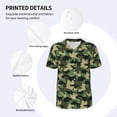 thumbnail image 3 of Lsque Camouflage Dinosaur Pattern Mens Polo Golf Shirts Funny Graphics Shorts Sleeve Button Shirts Baseball T-shirt-3X-Large, 3 of 7