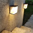 thumbnail image 1 of Solar Wall Light Infrared Sensor Wall Lamp Intelligent Light Warm Waterproof Control Solar Light for Pathway Patio Garden Outdoor, 1 of 9