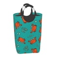 thumbnail image 2 of KLL Colorful Crab Laundry Hamper,Large Canvas Fabric Lightweight Storage Basket Toy Organizer Dirty Clothes Collapsible Waterproof, 2 of 6