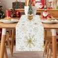 thumbnail image 2 of Christmas Table Runner Xmas Snowflakes Dining Table Farmhouse Christmas Decorations Winter Table Runner Indoor Home Decor 13x72 Inch, 2 of 8