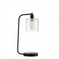 thumbnail image 1 of Benzara BM131770 SAM Contemporary Table Lamp Metal with Glass, Black, Includes Light Bulb, 1 of 1