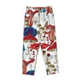 thumbnail image 4 of Goofa Colorful Mushrooms (2) Printed Soft Pajama Pants for Women, Wide Leg Comfy Casual Lounge Yoga Pants-, 4 of 9