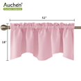 thumbnail image 5 of Valances for Windows, AUCHEN Ultra Elegant Solid Color Short Curtain Valance, Pocket Valances for Windows - Bathroom, Living Room and Kitchens - 52" x 18", Pale Pink, 5 of 7