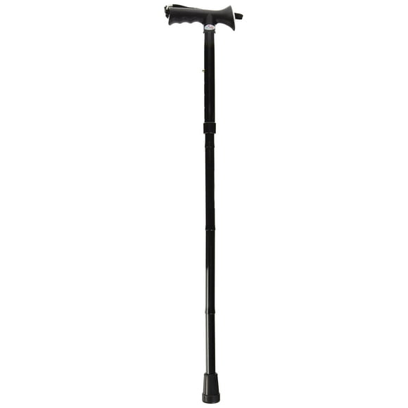 NOVA Medical Products Folding Cane with Soft Rubber Handle, Black