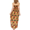 thumbnail image 3 of HAPPY BAY Women's Beach Summer Halloween Costumes Evening Bone Party Strapless Maxi Smocked A line Dress Flowy Elastic Tube Top Dresses for Women One Size Sugar Skulls, Black, 3 of 4