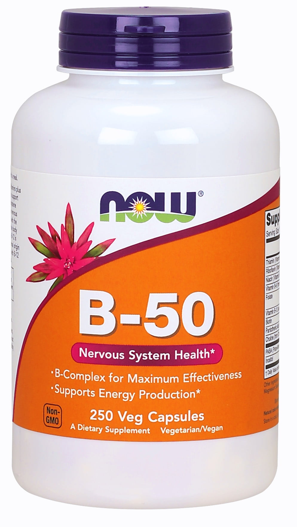 NOW Supplements, Vitamin B50 mg, Energy Production*, Nervous System