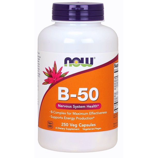 NOW Supplements, Vitamin B50 mg, Energy Production*, Nervous System